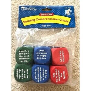 Learning Resources Reading Comprehension Cubes Homeschool Soft Foam Classroom